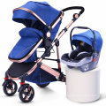 Baby Stoller 3 in 1 High View Pram Foldable Pushchair for Newborns